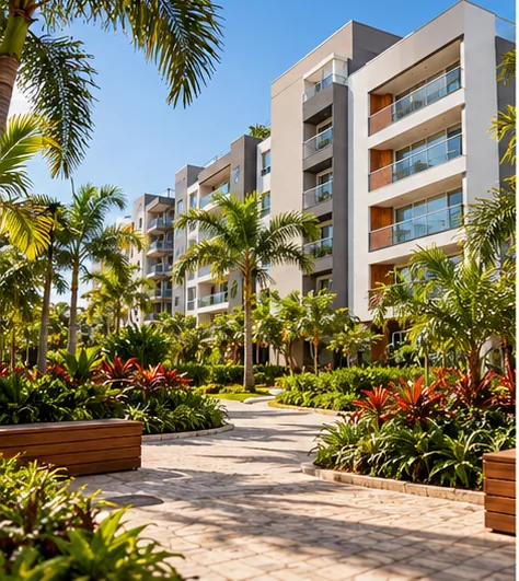 Condomínio residencial com áreas verdes